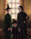 McGonagall, Snape and Harry  by VWikaARTT