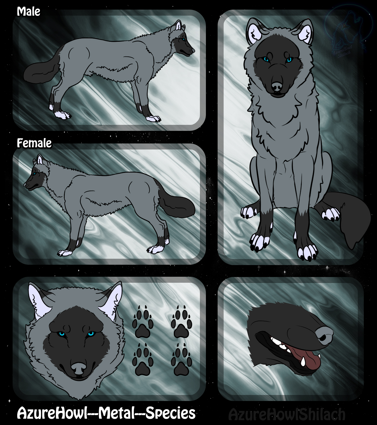 Metal wolf species - AzureHowl