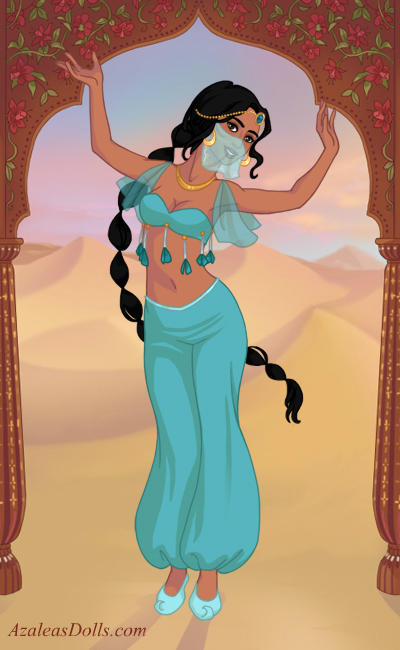 Princess Jasmine in blue Outfit by girldolphin91 on DeviantArt
