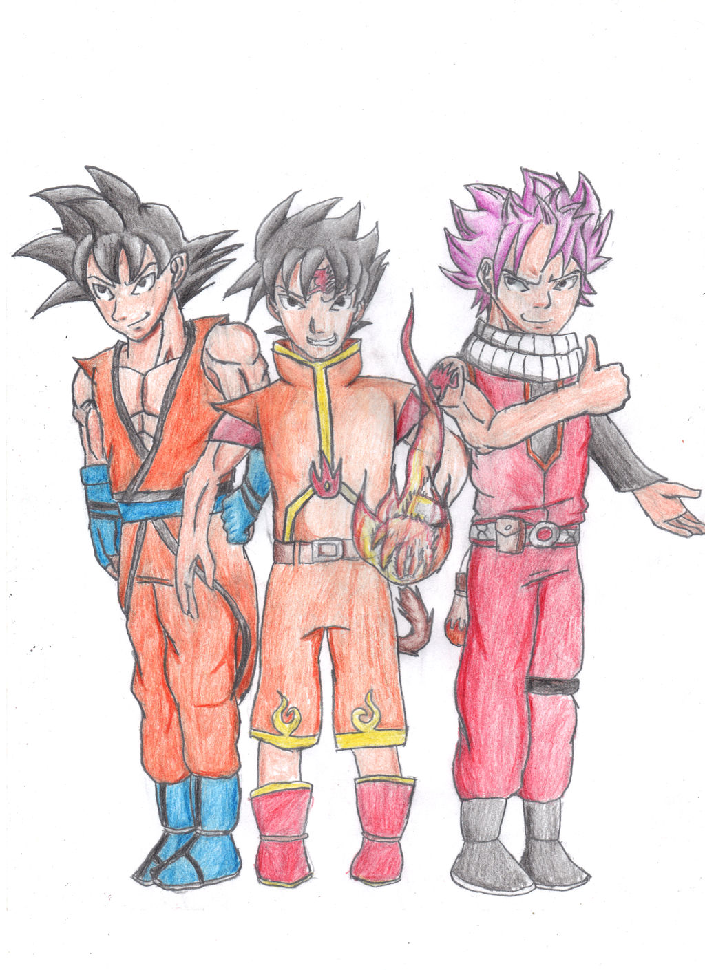 Goku Riley Goku, Riley, and Natsu by UltimateKidGoku on DeviantArt