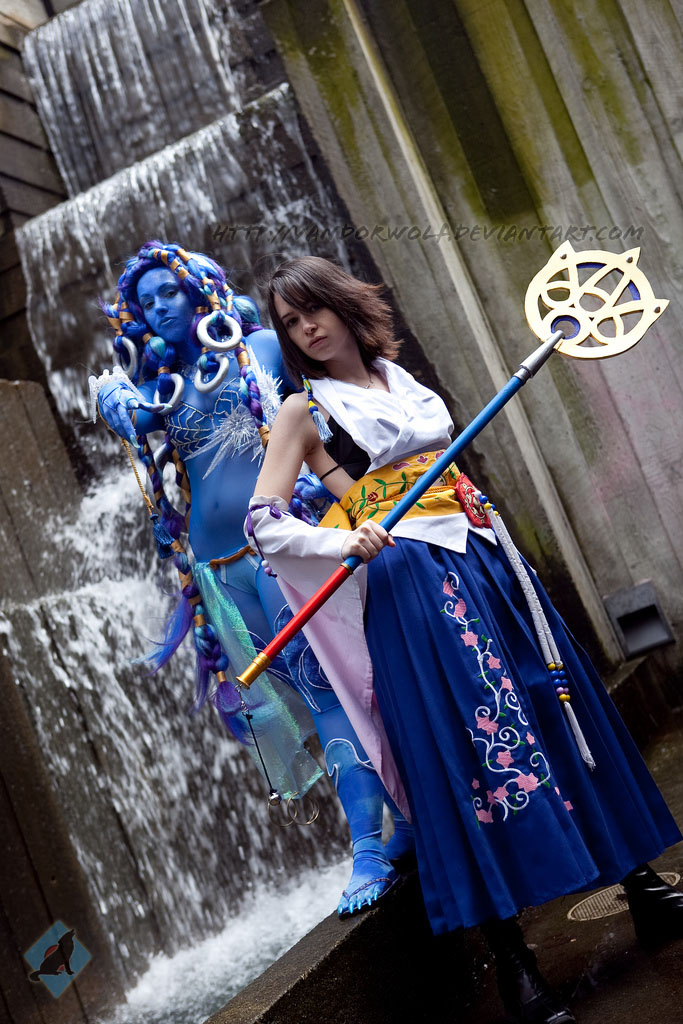 Yuna: Summoner and Aeon by VandorWolf
