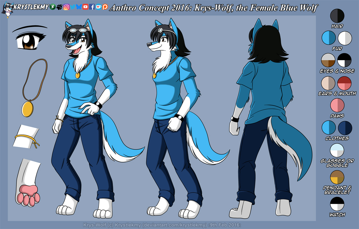 Anthro Concept 2016 - Krys-wolf