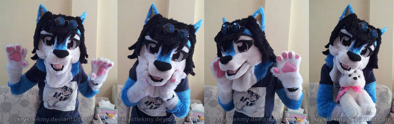 Krys-Wolf Fursuit 2.0 Kawaii Poses 01