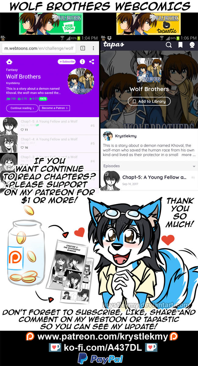Wolf Brothers Webtoon Tapastic Patreon by krystlekmy on