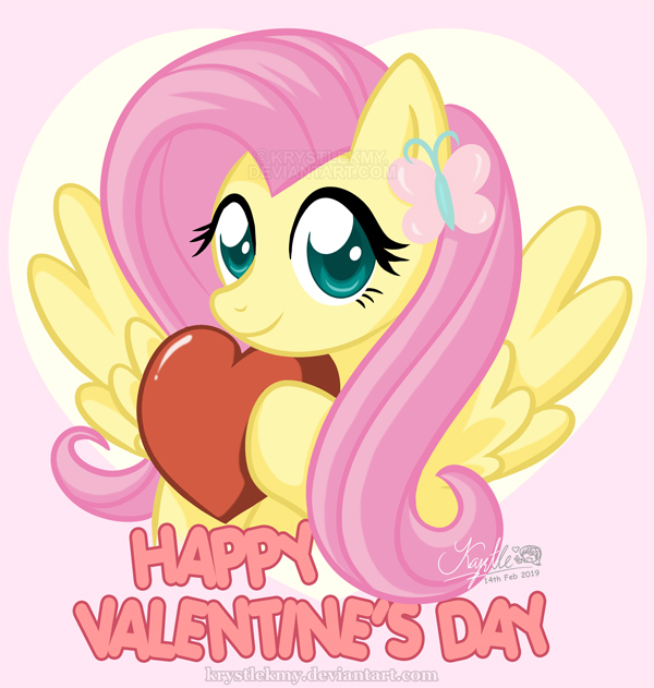 MLP FiM Fluttershy - Happy Valentine's Day by krystlekmy on DeviantArt