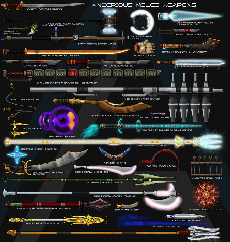 Ancerious Melee Weapons Sheet by EmperorMyric on DeviantArt