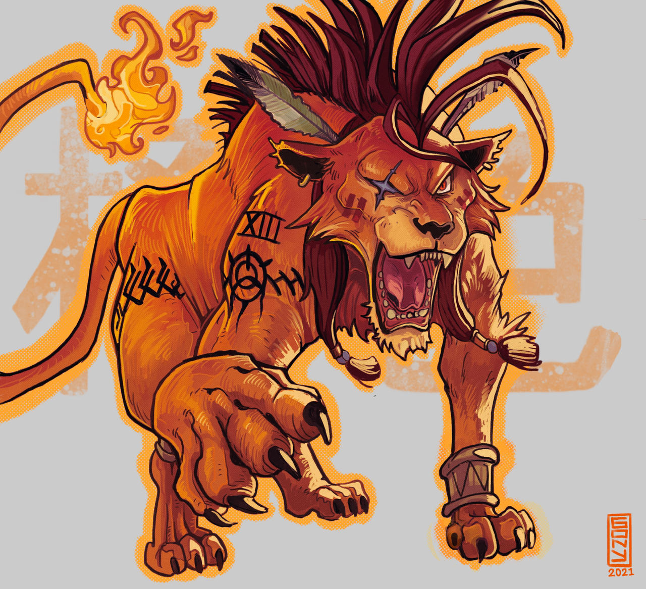 Red 13 Red XIII (Final Fantasy) by gonyrueda on DeviantArt