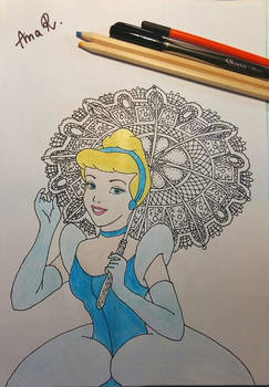 Cinderella with an umbrella