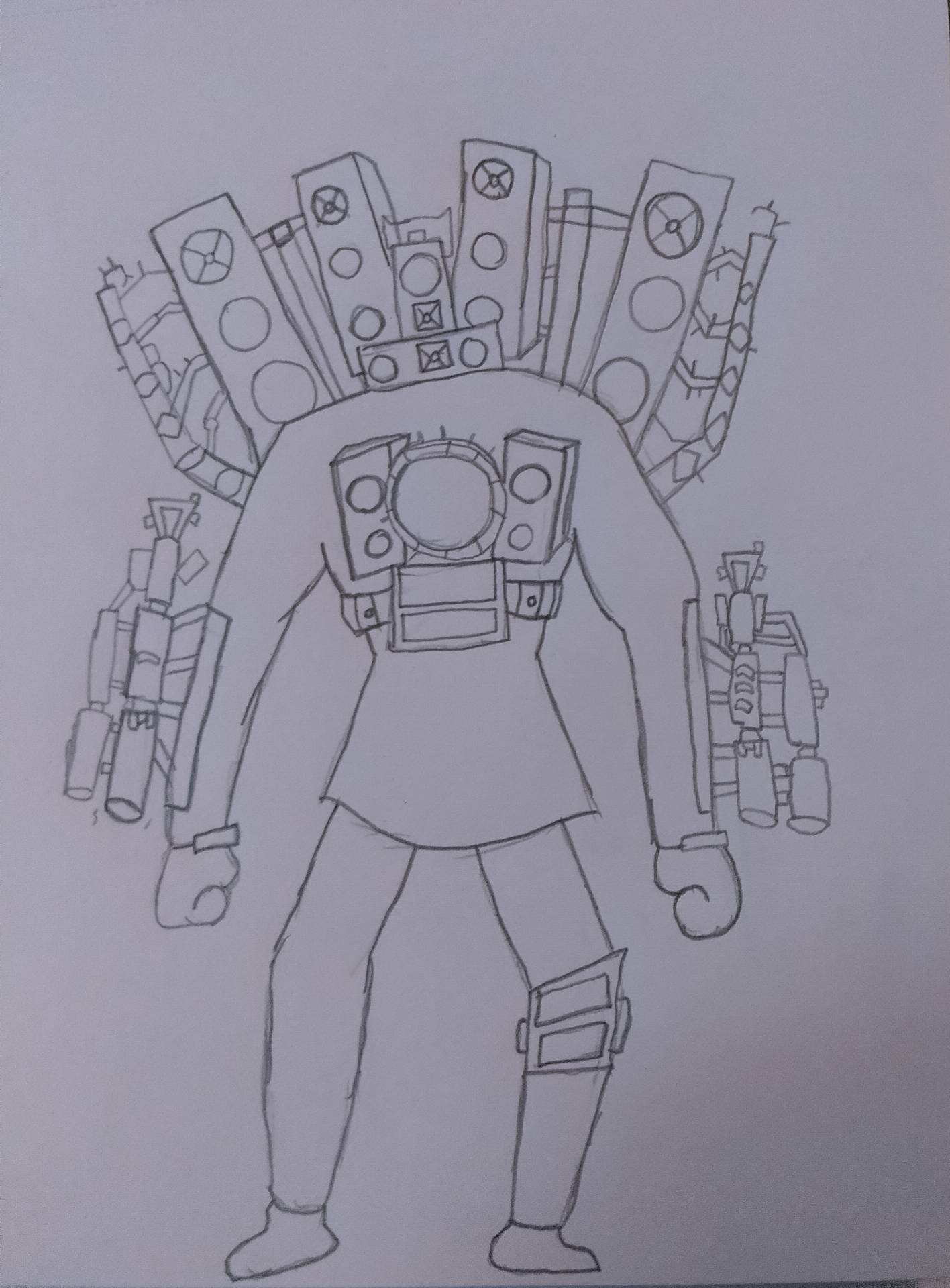 I drew Titan speaker man upgraded by jaidencool on DeviantArt