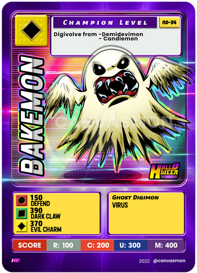 Digimon Card - Bakemon by Canvasmon on DeviantArt