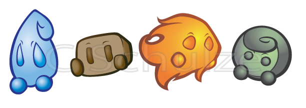 Elements Sprites Elemental Sprites Colored by TriCerieTops on DeviantArt