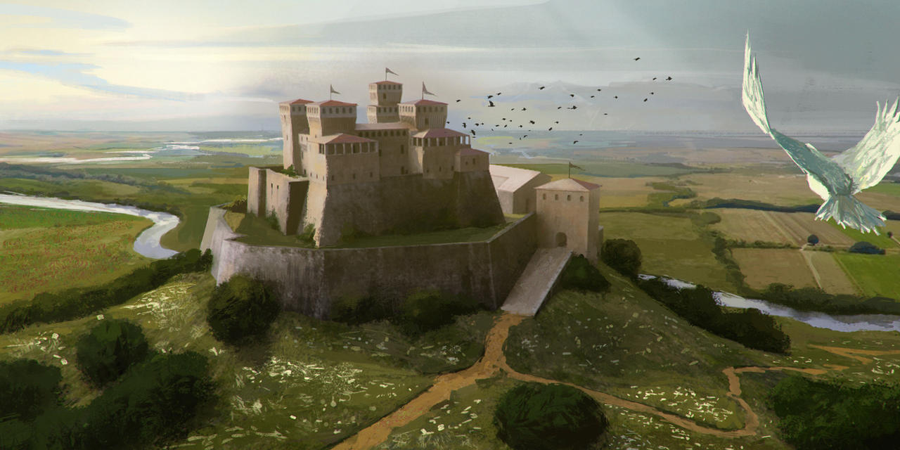 Background painting - Castle by arnaud-ptt on DeviantArt