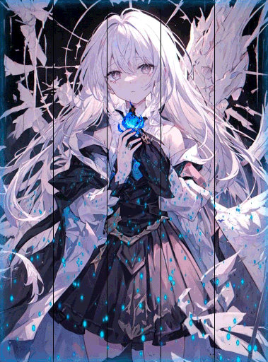 Static Showcase Anime Girl White Hair | Augmented Static Showcase by ker-laeda on ...