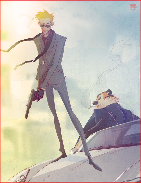 Secret Agent Calvin Hobbes by CoranKizerStone