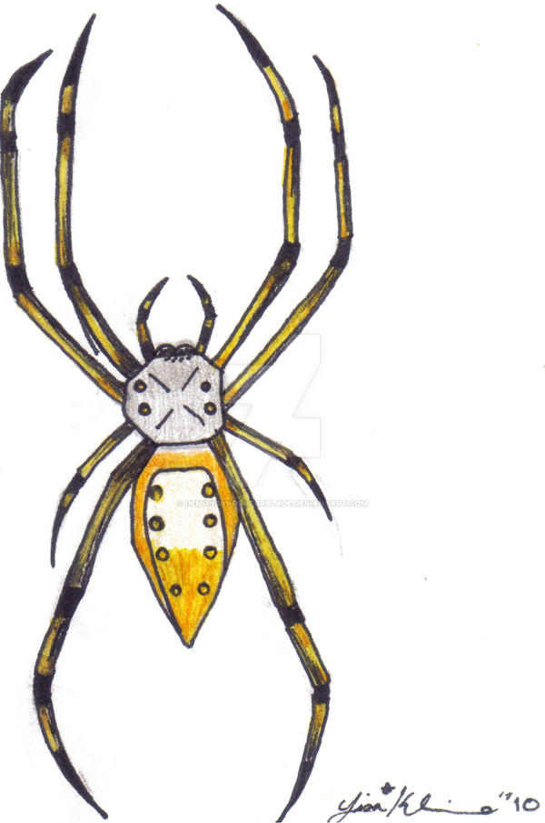 Golden Orb Weaver by DemonsandRazorblade on DeviantArt