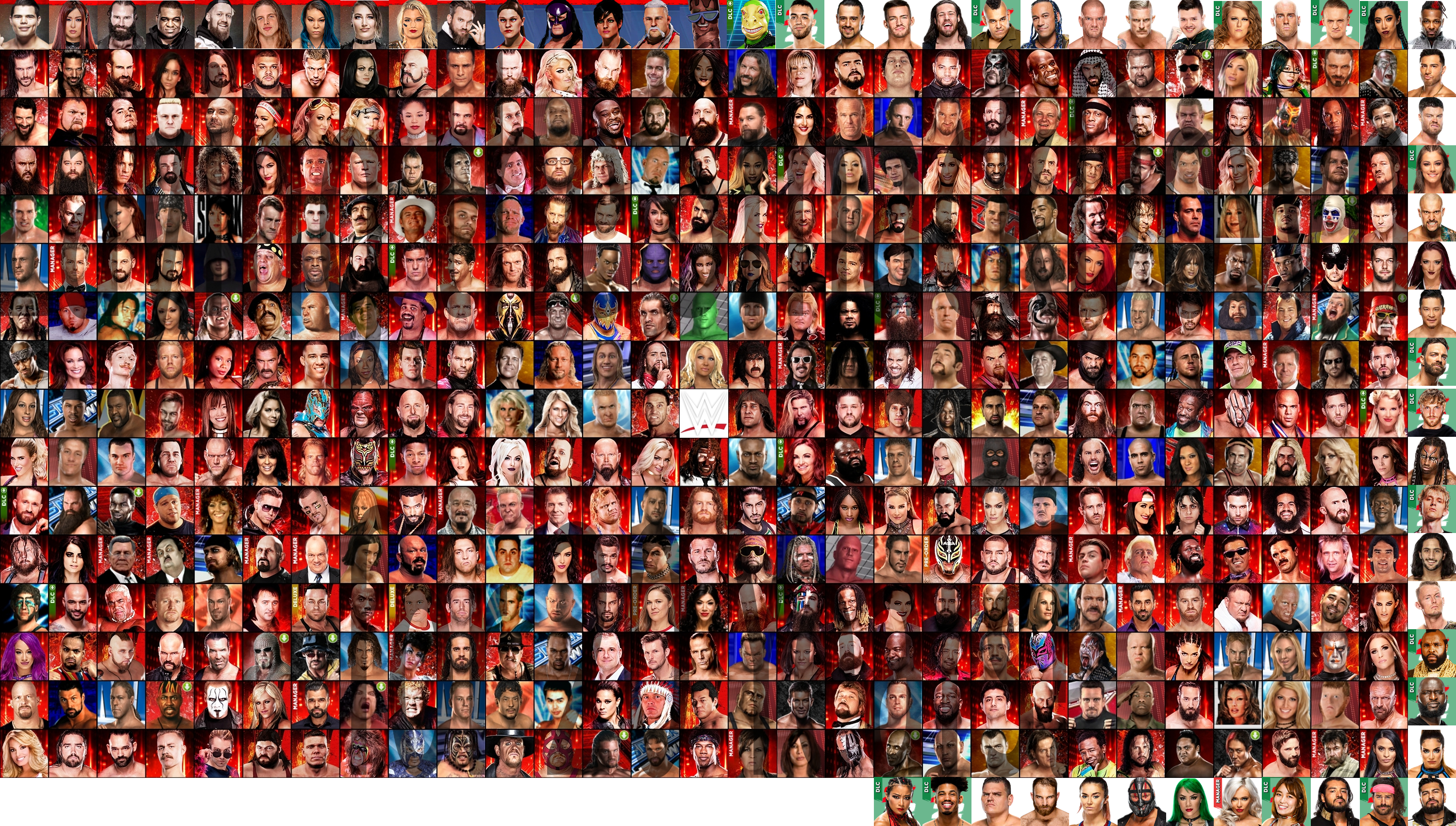 WWE Main Series Complete Roster (Revised) by yoink17 on DeviantArt