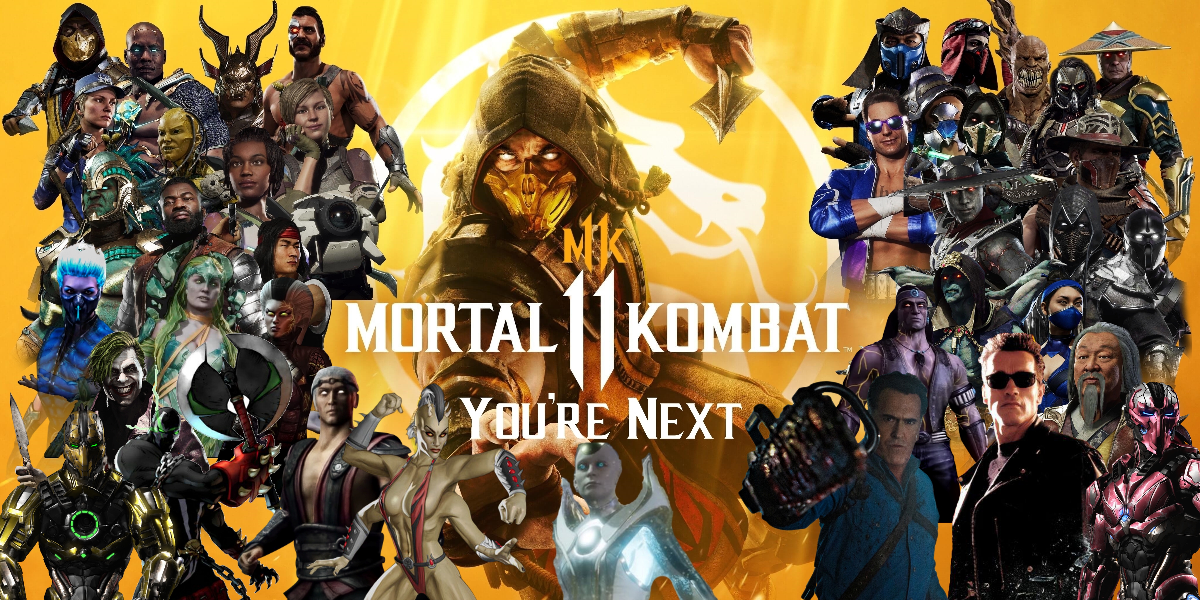 Galáxia Mortal Kombat - Fan art do roster do Mortal Kombat 11