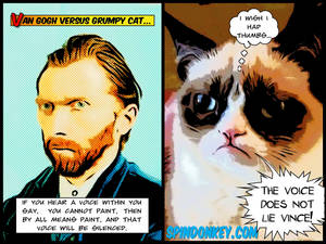 Van Gogh Versus Grumpy Cat - iPad Comic