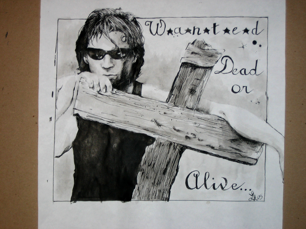 Bon Jovi pen and Ink