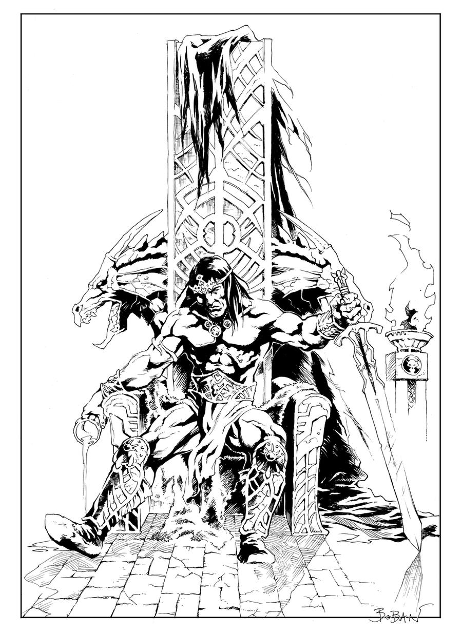 Conan on throne by Bobann on DeviantArt