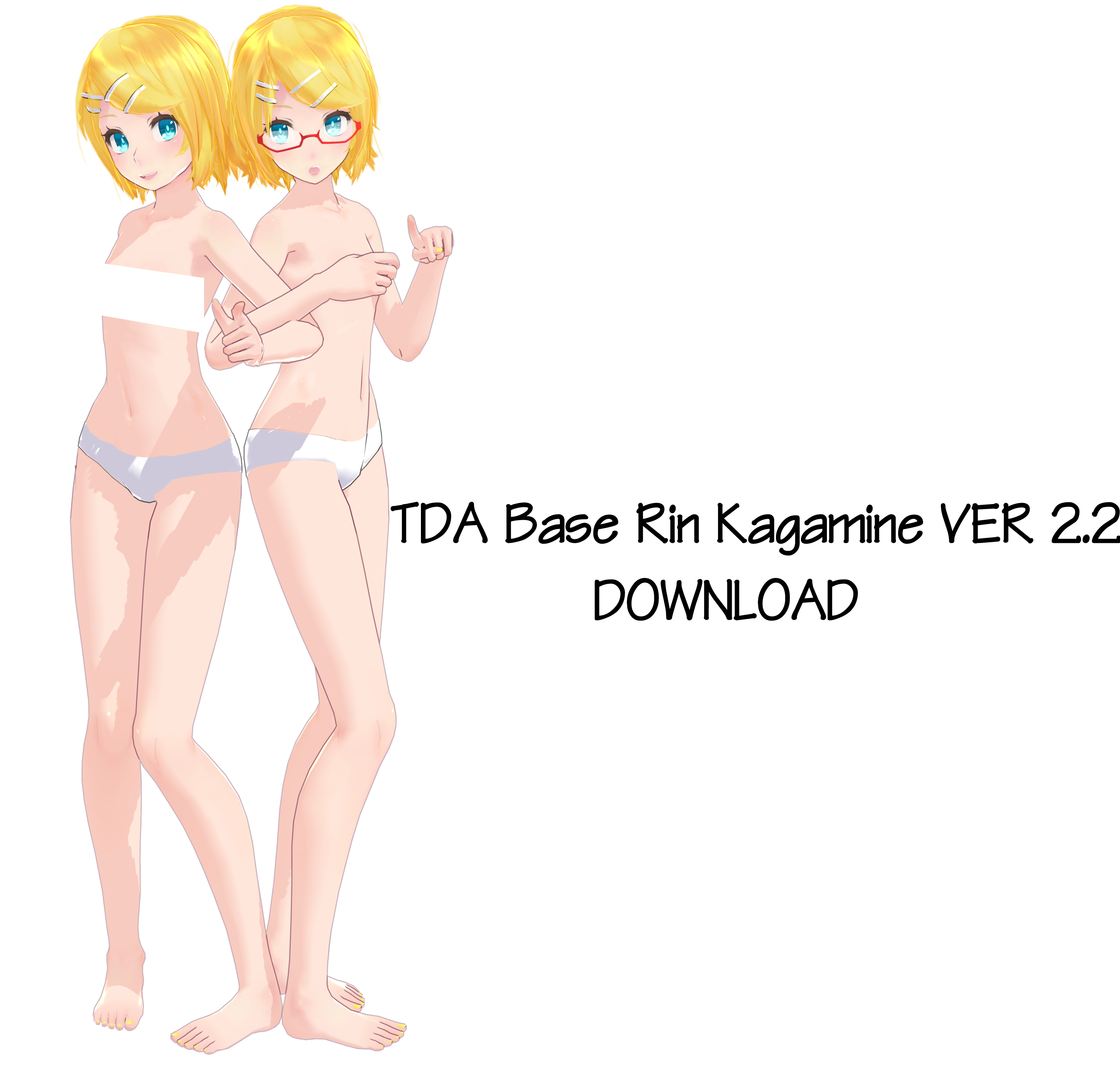 TDA Base VER 2.2 - Rin Kagamine DOWNLOAD [MMD]