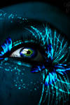 Blue Butterfly in the Web by ceciliay