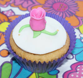 Pink Rose Cupcake