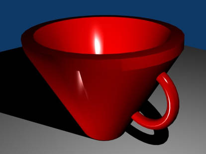 3D - Red cup of tea