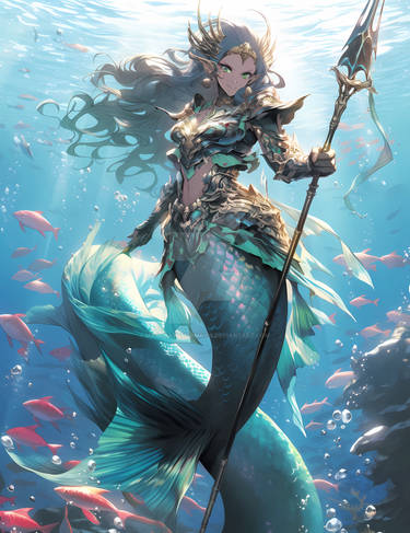 [OPEN] Beautiful warrio mermaid w tail anime ADOPT