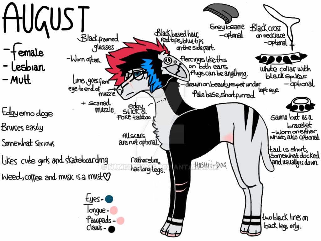 :. August - Secondary Character Reference Sheet .: by NumbDreams on ...