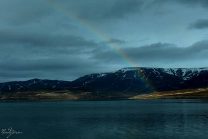 Rainbow over Hvalfjordur