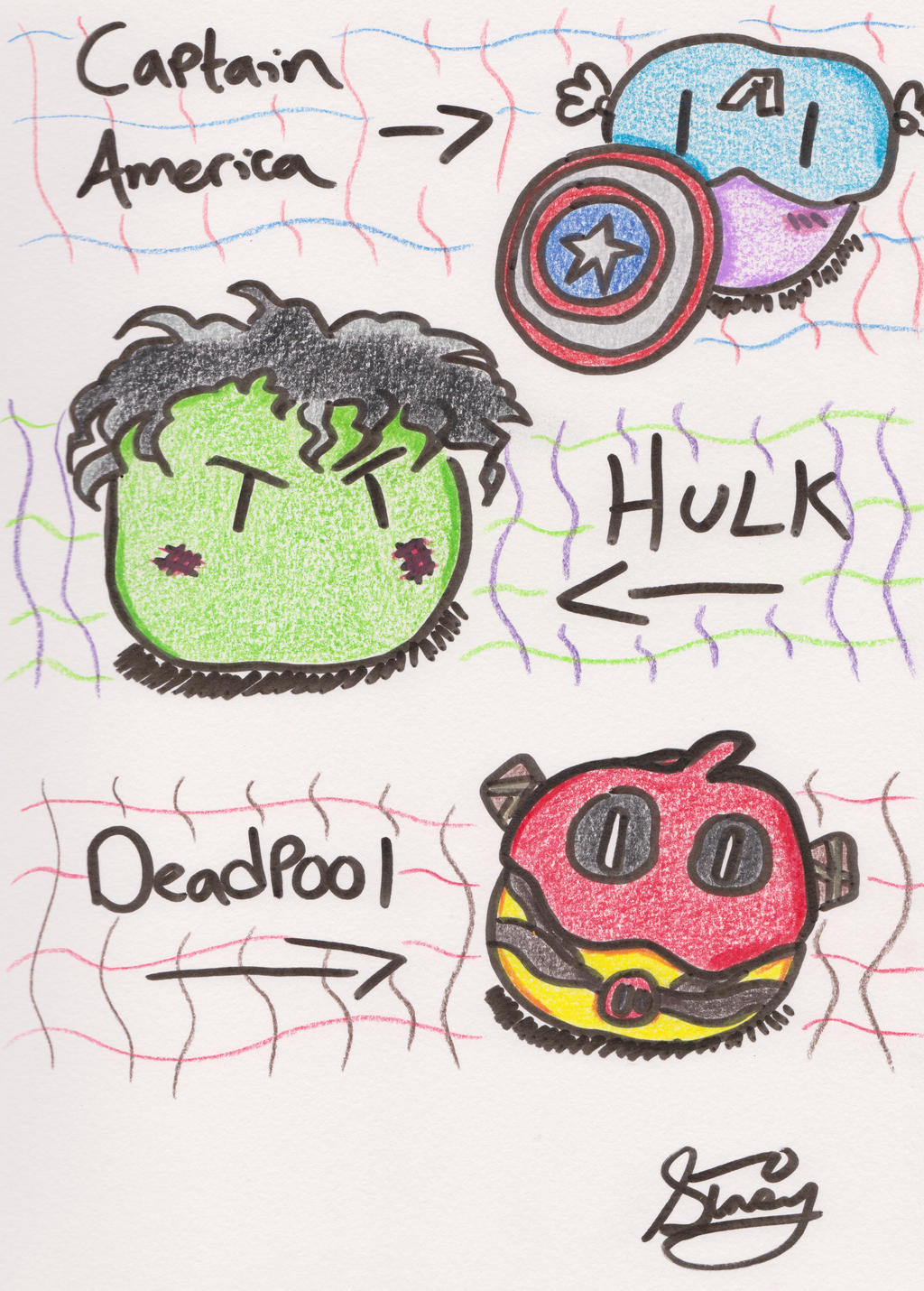 Dango Drawing Challenge Day Four: Superhero Dangos by KyrieGlows89 on ...