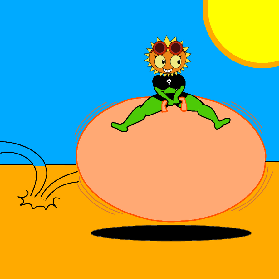 Solar Flare Inflation Deviantart Solar flare on her big Orange space Hopper ball by Inflationtoons on ...