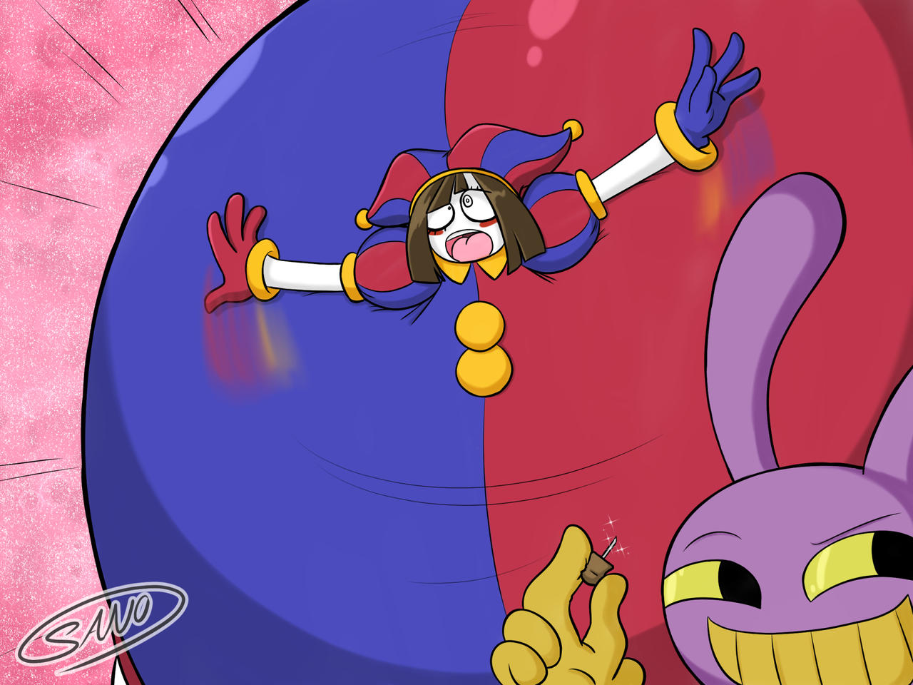 Deviantart Inflation Pop Pomni inflation by Inflationtoons on DeviantArt