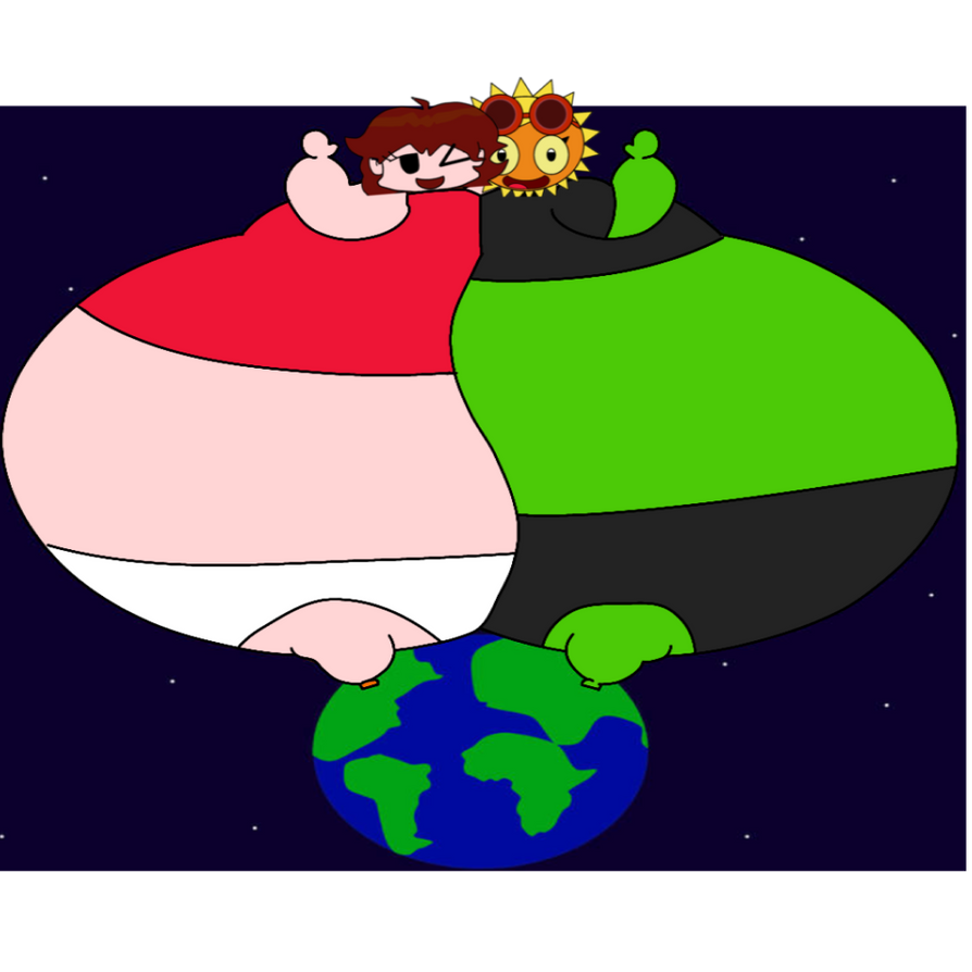 Solar Flare Inflation Deviantart Solar flare and girlfriend bigger than earth by Inflationtoons on ...