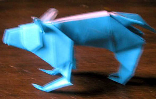 Origami wolf