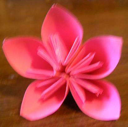 Pink Origami Kusudama Flower