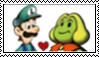 Luigi x Peasley stamp