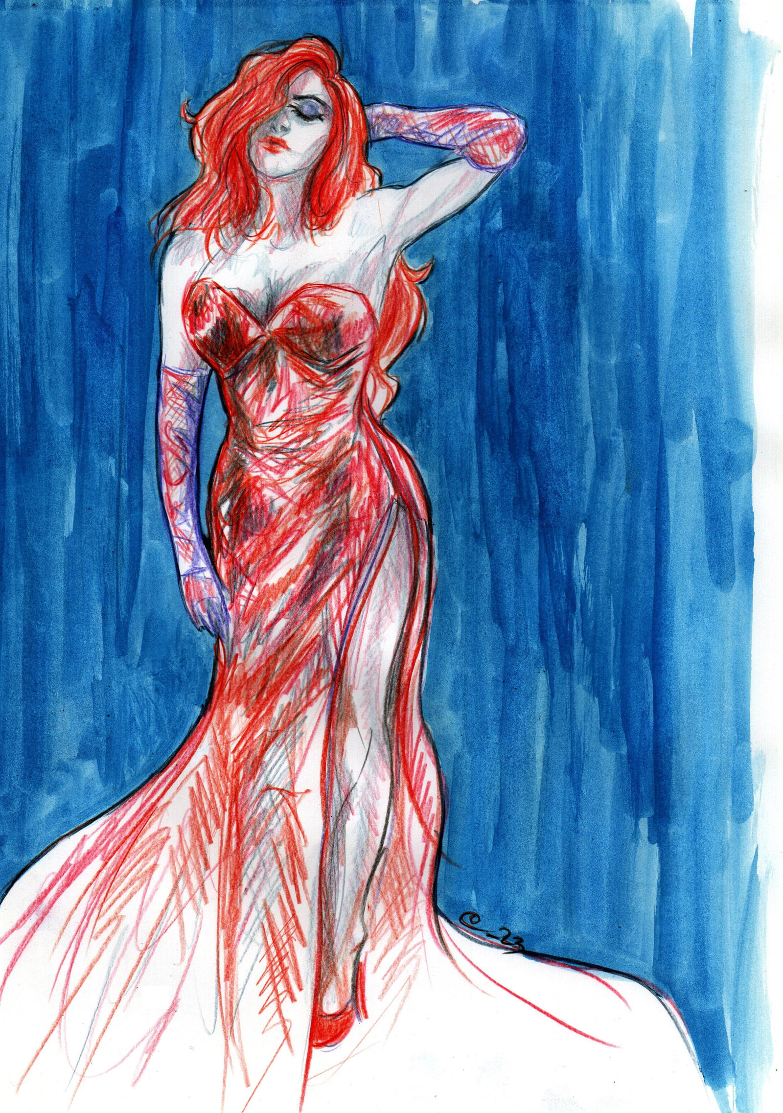 Jessica Rabbit Violin Deviantart Jessica Rabbit by Ezabora on DeviantArt