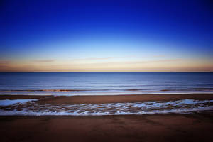 North Sea Dusk with Walker+Dog: Norfolk UK by Coigach North Sea Dusk with Walker+Dog: Norfolk UK by Coigach