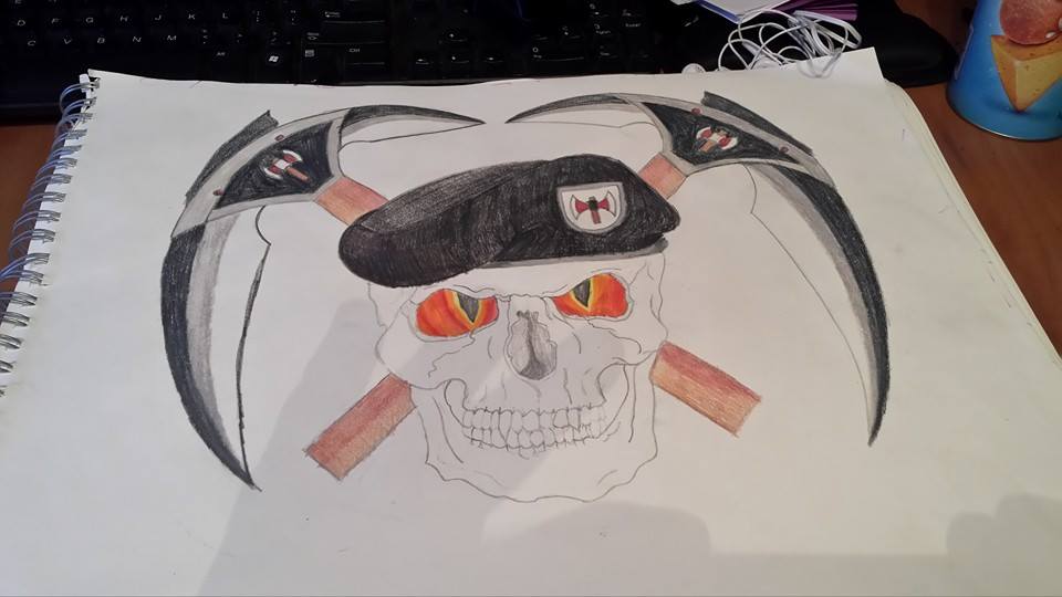 skull drawing