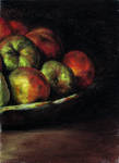 After Courbet, Pastel on Paper by THBlanchard