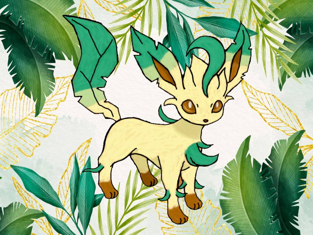 Leafeon draw in pencil version 3 by kfuidh465 on DeviantArt