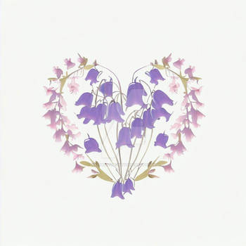 Purple love hearts simple Emblem 034