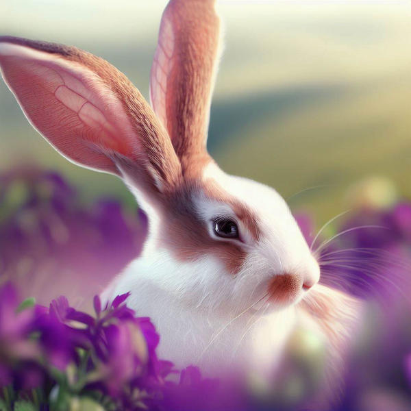 Smiling Rabbit Purple Adorable rabbit field of purple 0022 by Brightandpurple on DeviantArt