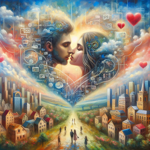 Digital Love A Modern Romance F1addecc by MyAIArtJourney on DeviantArt