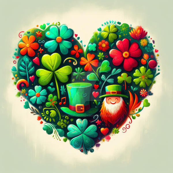 Whimsy Patrick Whimsical St. Patrick's Day Heart by MyAIArtJourney on DeviantArt
