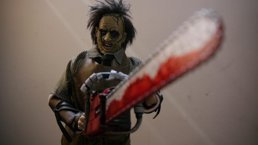 Looking at me I'm leatherface again!!!!!