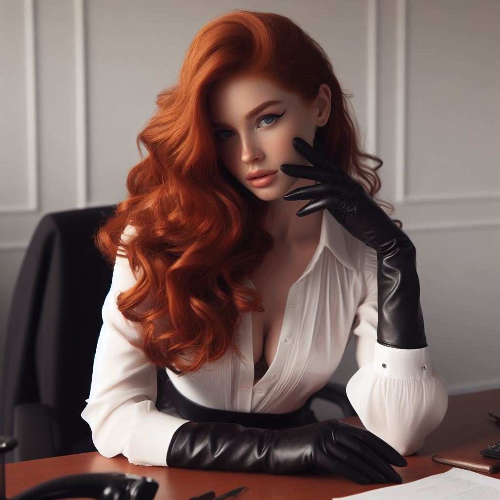 Leather Gloves At The Office 1 By Sron42 On DeviantArt leather-gloves-at-the-office-1-by-sron42-on-deviantart