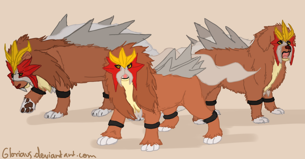 Entei interpretations by Gloriaus on DeviantArt